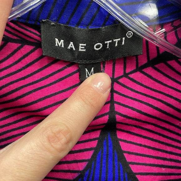 Mae Otti MOREMI AFRICAN PRINT BUTTON DOWN DRESS Sz M - Picture 3 of 7